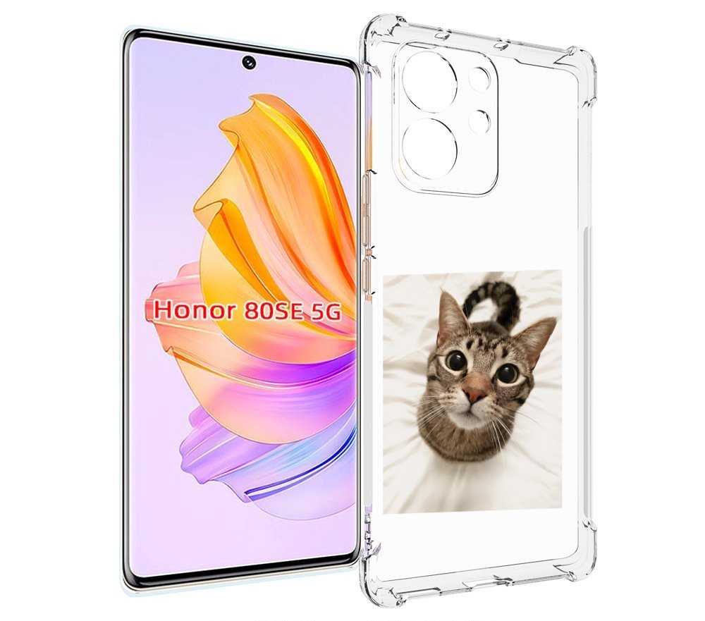 

Чехол MyPads Котик для Honor 80 SE, Прозрачный, Tocco