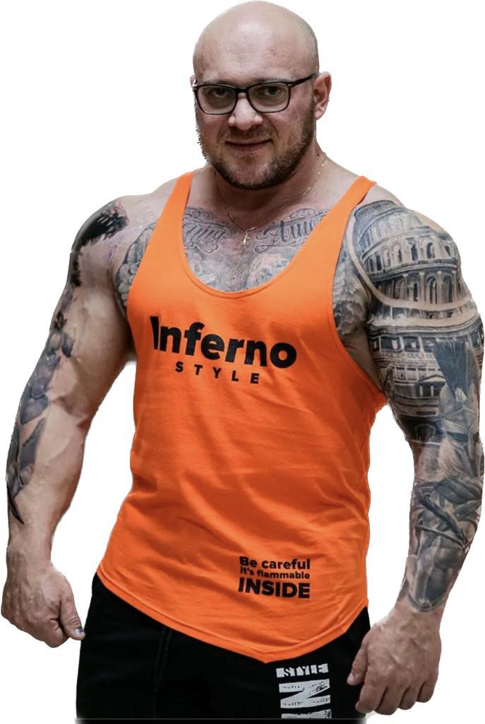 

Майка мужская INFERNO style М-004-002 оранжевая 3XL, Оранжевый, М-004-002