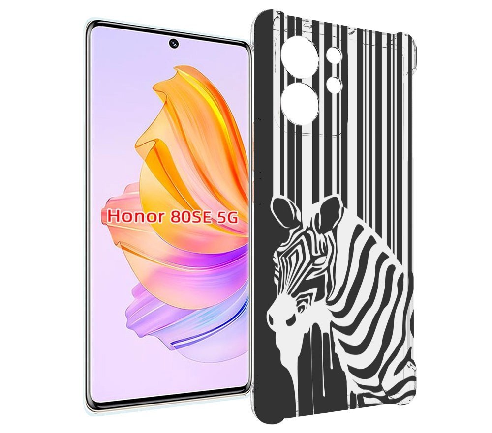 

Чехол MyPads Зебра для Honor 80 SE, Прозрачный, Tocco