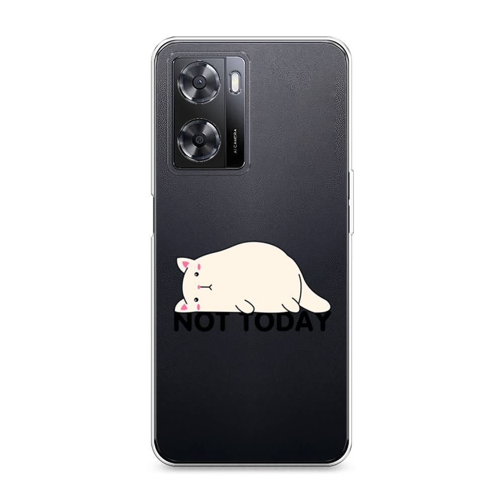 

Чехол на Oppo A57 4G "Cat not today", Белый;розовый;черный, 2511850-1