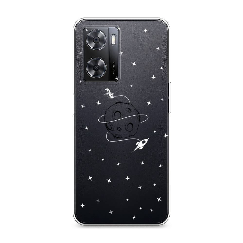 

Чехол на Oppo A57 4G "Полет вокруг луны", Белый;серый;черный, 2511850-2