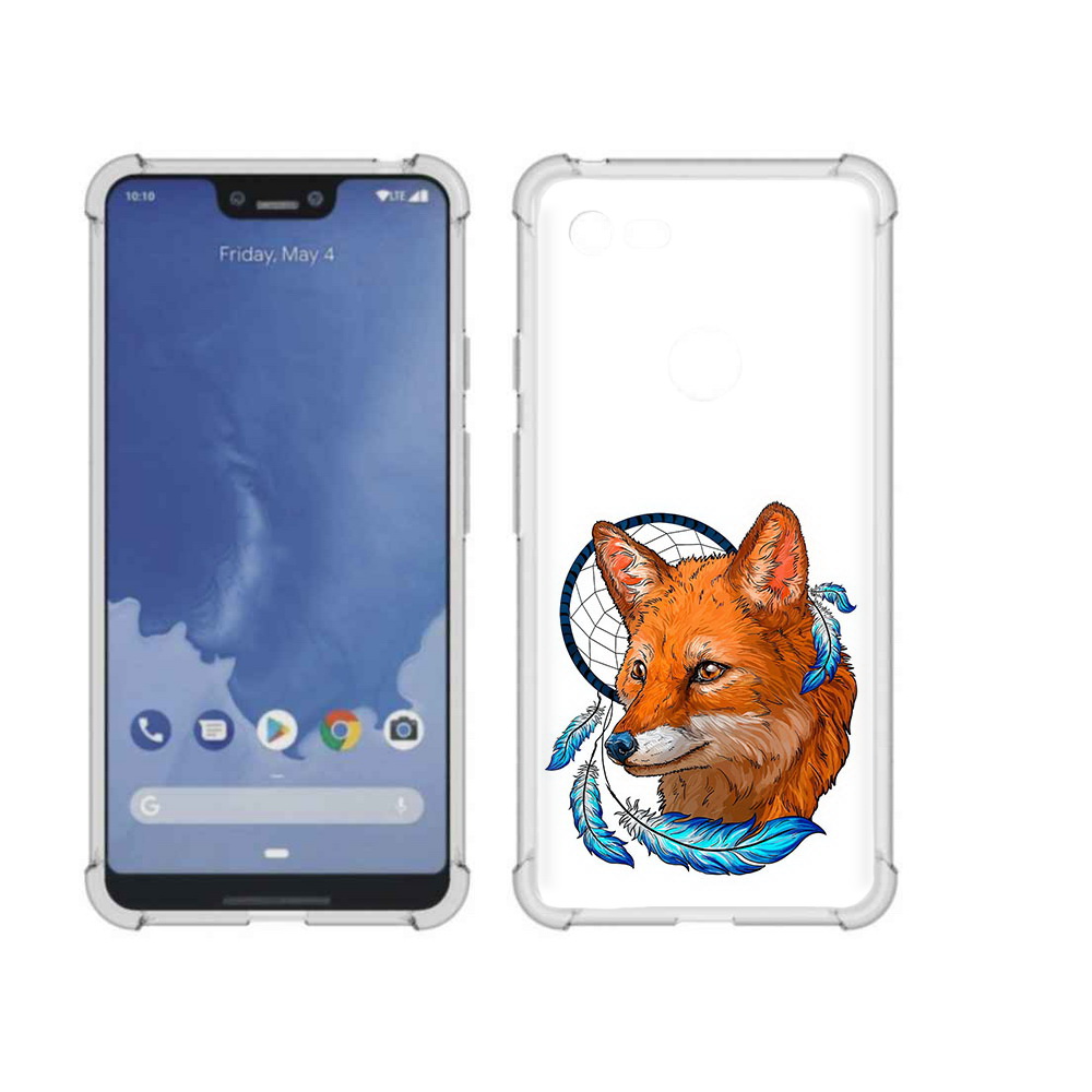

Чехол MyPads Tocco для Google Pixel 3 XL лиса и ловец снов, Прозрачный, Tocco