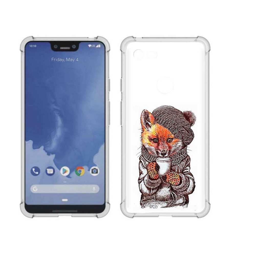 

Чехол MyPads Tocco для Google Pixel 3 XL лиса в шапке, Tocco