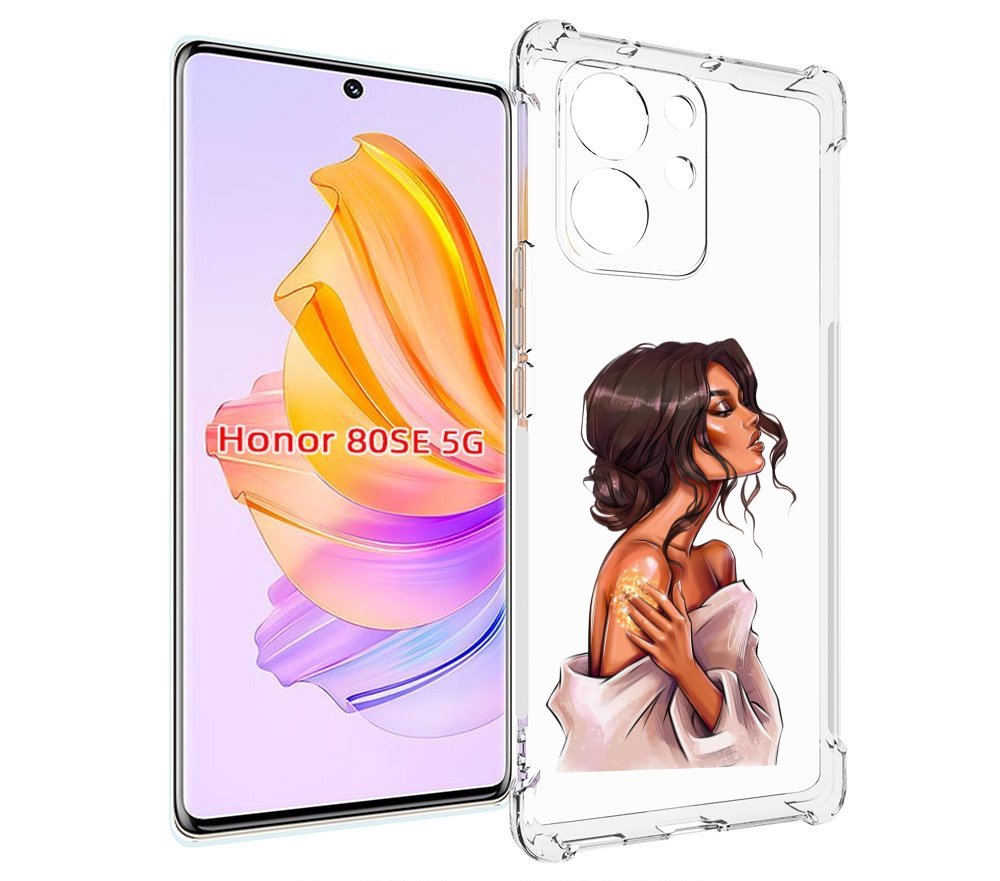 

Чехол MyPads Девушка-нежная женский для Honor 80 SE, Прозрачный, Tocco