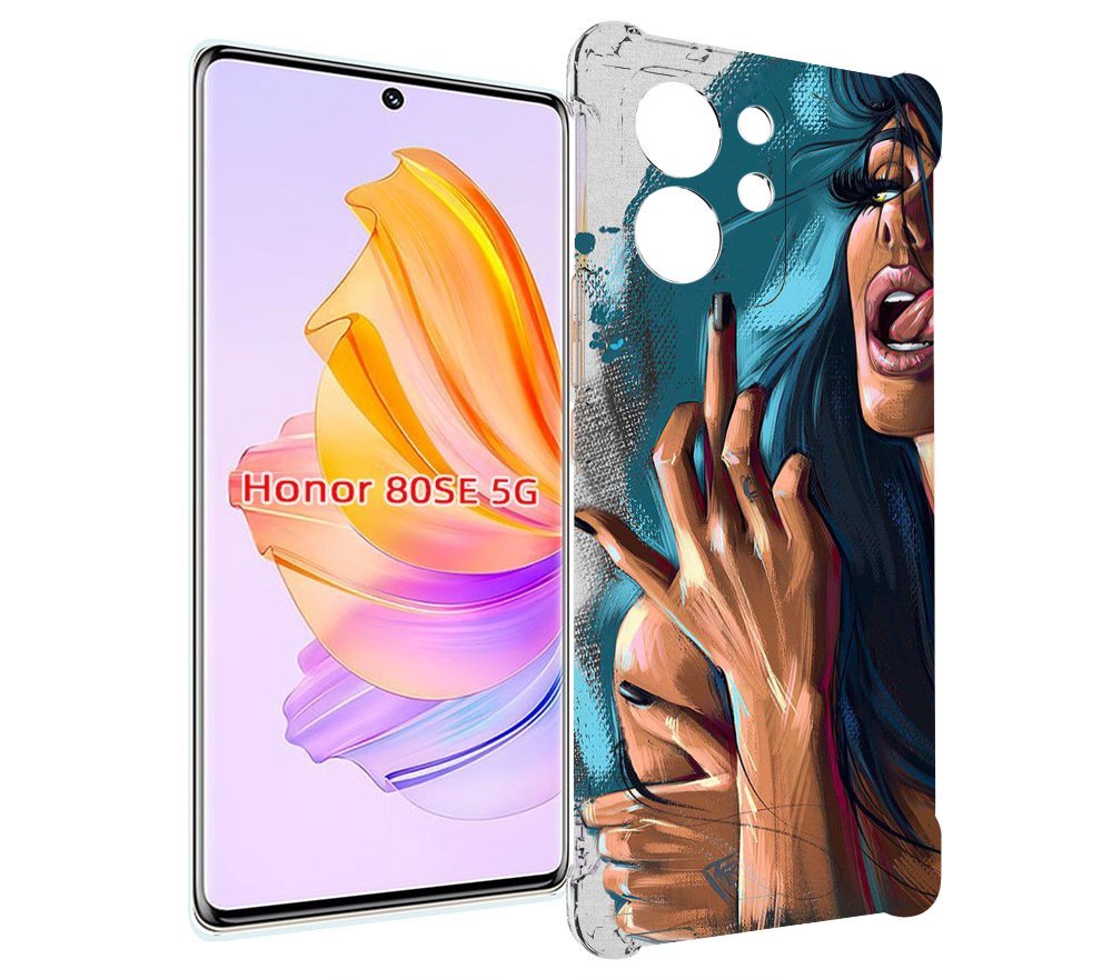 

Чехол MyPads Девушка-нарисованная-дерзкая женский для Honor 80 SE, Прозрачный, Tocco