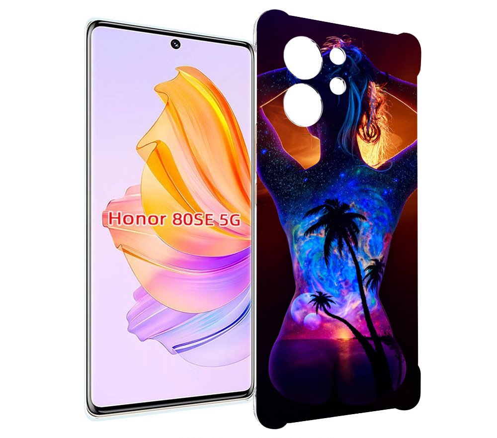 

Чехол MyPads Девушка-и-пальмы женский для Honor 80 SE, Прозрачный, Tocco