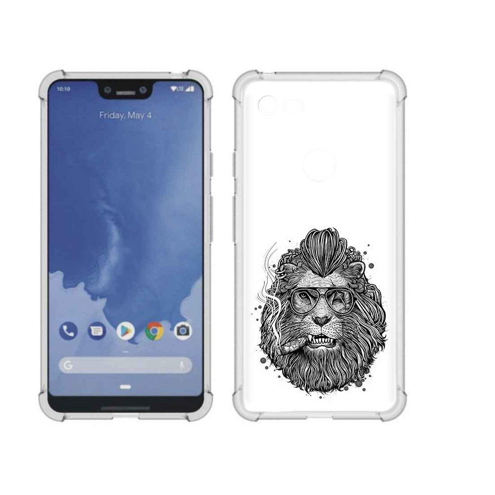 

Чехол MyPads Tocco для Google Pixel 3 XL курящий лев, Прозрачный, Tocco