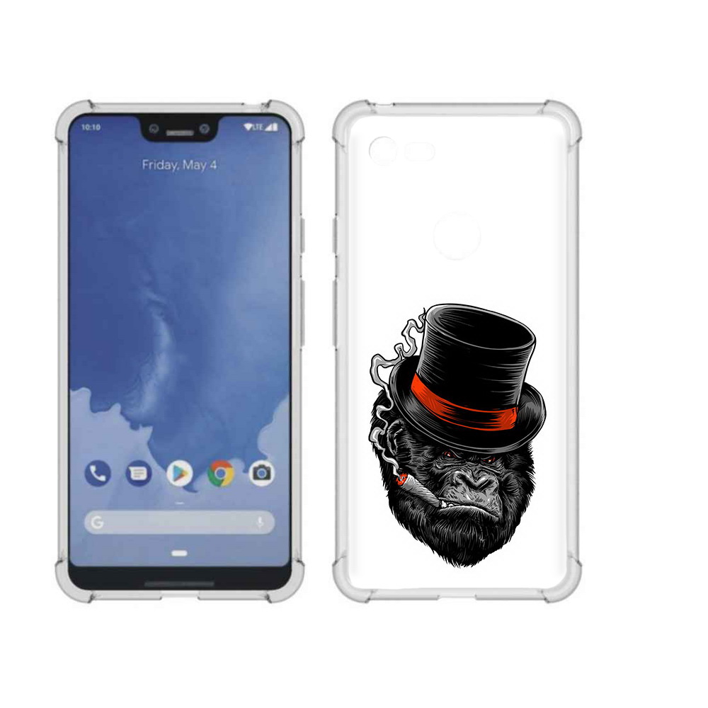 

Чехол MyPads Tocco для Google Pixel 3 XL дизайнерская горилла, Прозрачный, Tocco