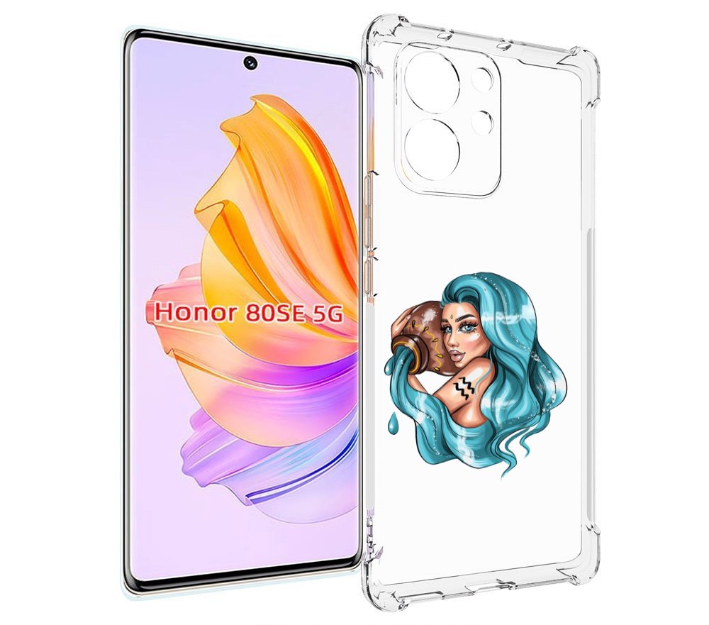 

Чехол MyPads Девушка-Водолей для Honor 80 SE, Прозрачный, Tocco