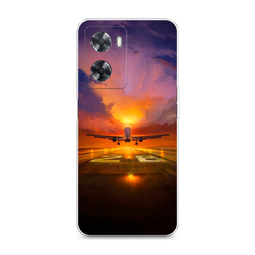 

Чехол на Oppo A57 4G "Самолет на посадке", Оранжевый;синий, 2511850-6
