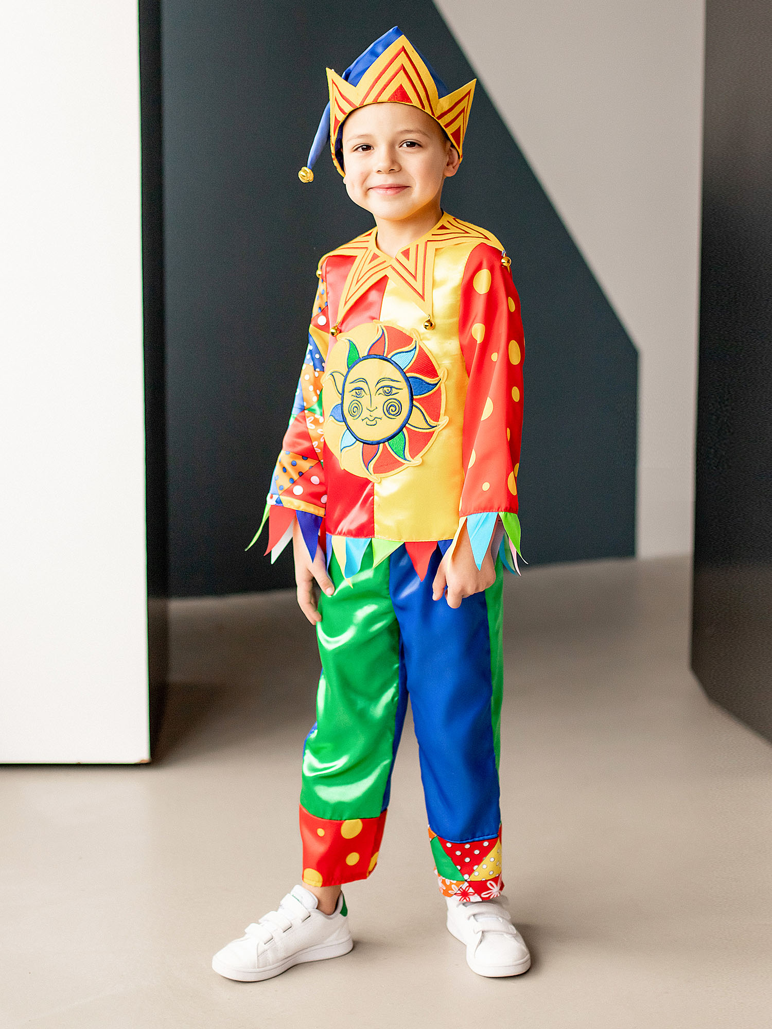 

Карнавальный костюм Batik 1073 к-22 Петрушка, мультиколор, 134, Разноцветный, 1073 к-22