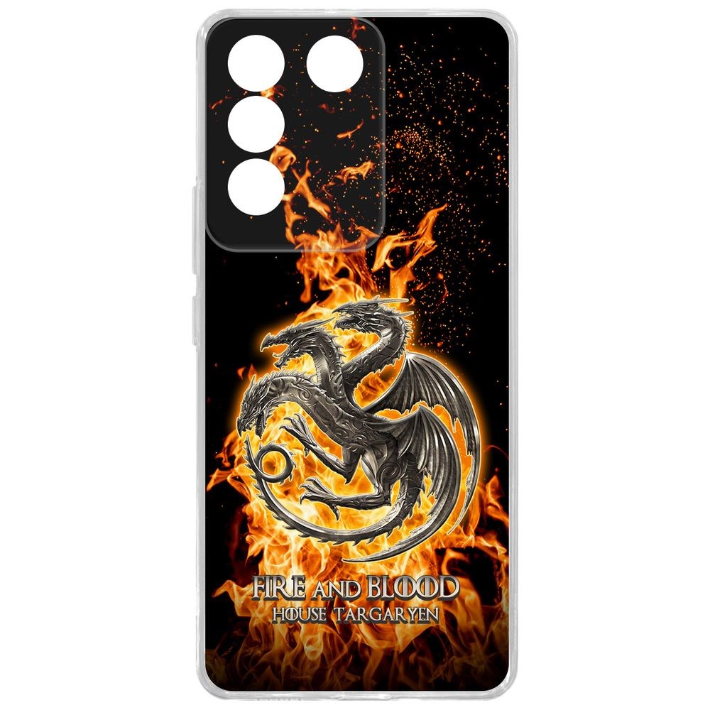 

Чехол-накладка Case Игра Престолов Дом Таргариен для Vivo V27e, Прозрачный