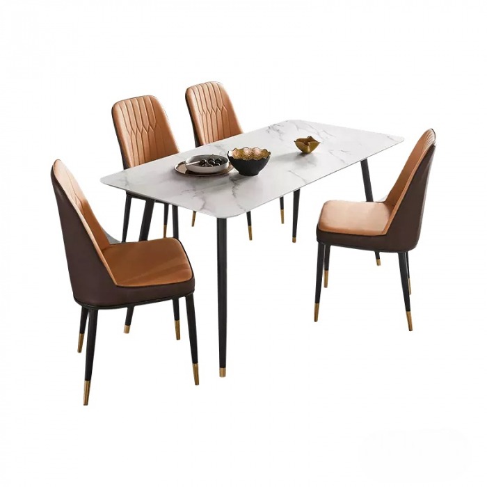 фото Комплект обеденной мебели стол 1.4 м и 4 стула xiaomi linsy light luxury table and chairs