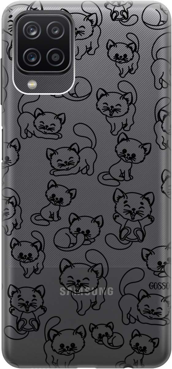 

Чехол на Samsung Galaxy A12/M12 с принтом "Cute Kitties" прозрачный, Прозрачный;черный, 251