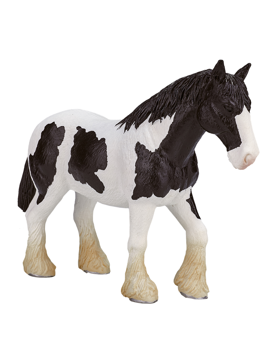 фото Фигурка животного mojo лошадь мощной породы черно-белая