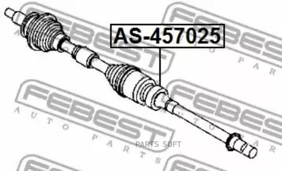 

FEBEST Подшипник подвесной привода пер.прав.MAZDA 36 2012=> FEBEST AS-457025