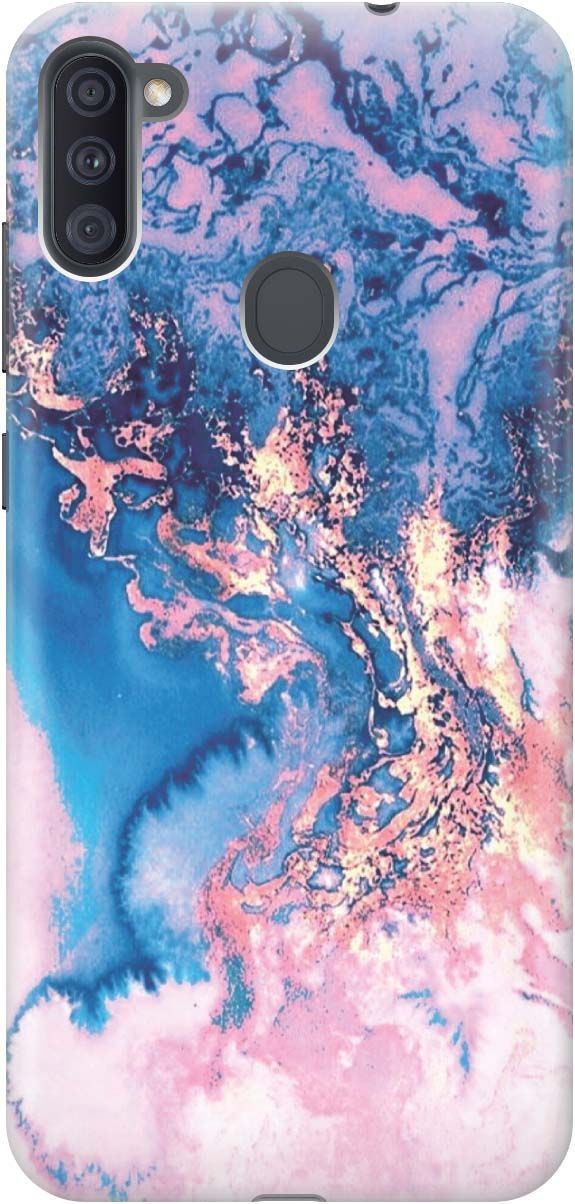 

Силиконовый чехол на Samsung Galaxy A11/M11 с принтом "Синий мрамор", Голубой, 187