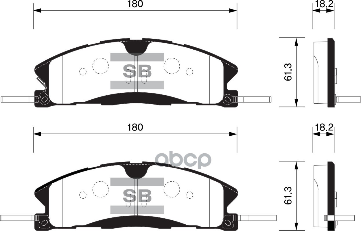 

Тормозные колодки Sangsin brake передние sp1620