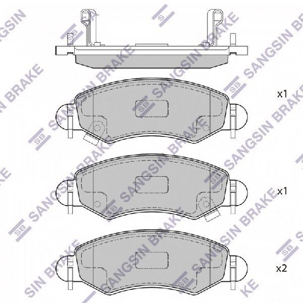 

Тормозные колодки Sangsin brake передние sp1601