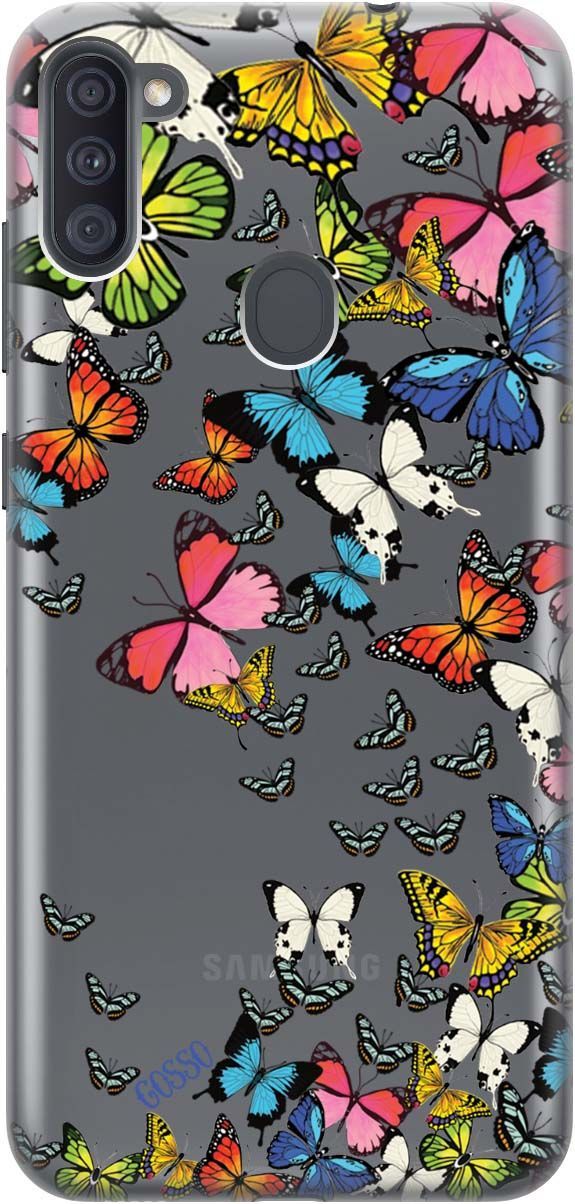 

Чехол на Samsung Galaxy A11/M11 "Magic Butterflies" прозрачный, Прозрачный;желтый, 116