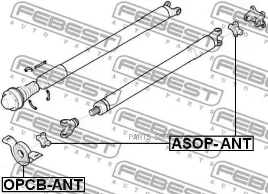 

FEBEST Подшипник подвесной кардан.вала OPEL ANTARA 2006- FEBEST OPCB-ANT