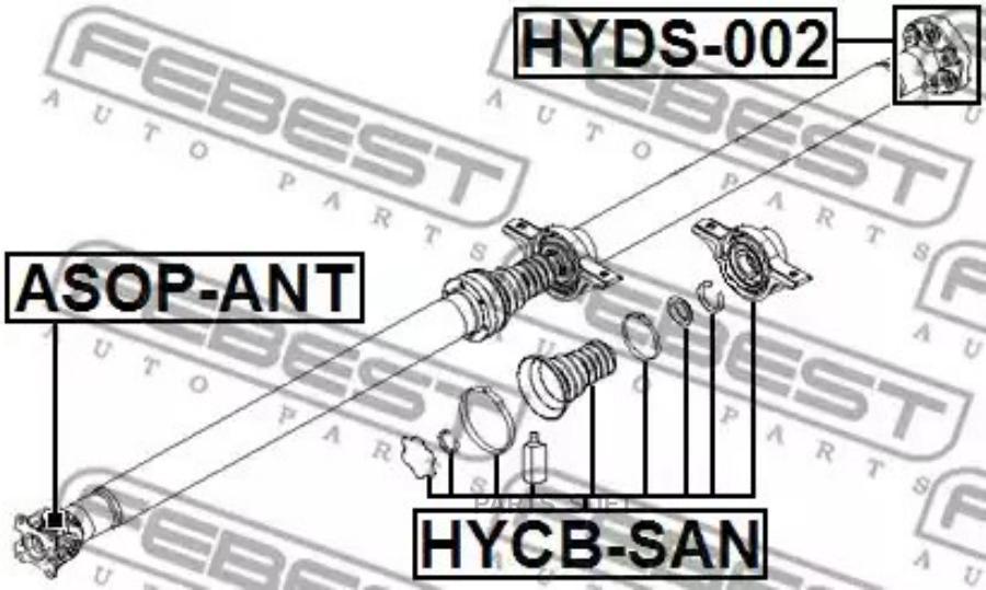 

FEBEST Подшипник подвесной кардан.вала HYUNDAI SANTA FE (CM) 2006-2012 FEBEST HYCB-SAN