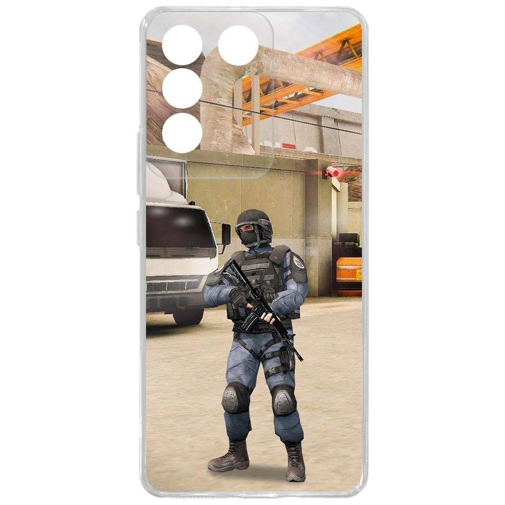 

Чехол-накладка Case Cтандофф 2 (Standoff 2) - GIGN для Vivo V27e, Прозрачный
