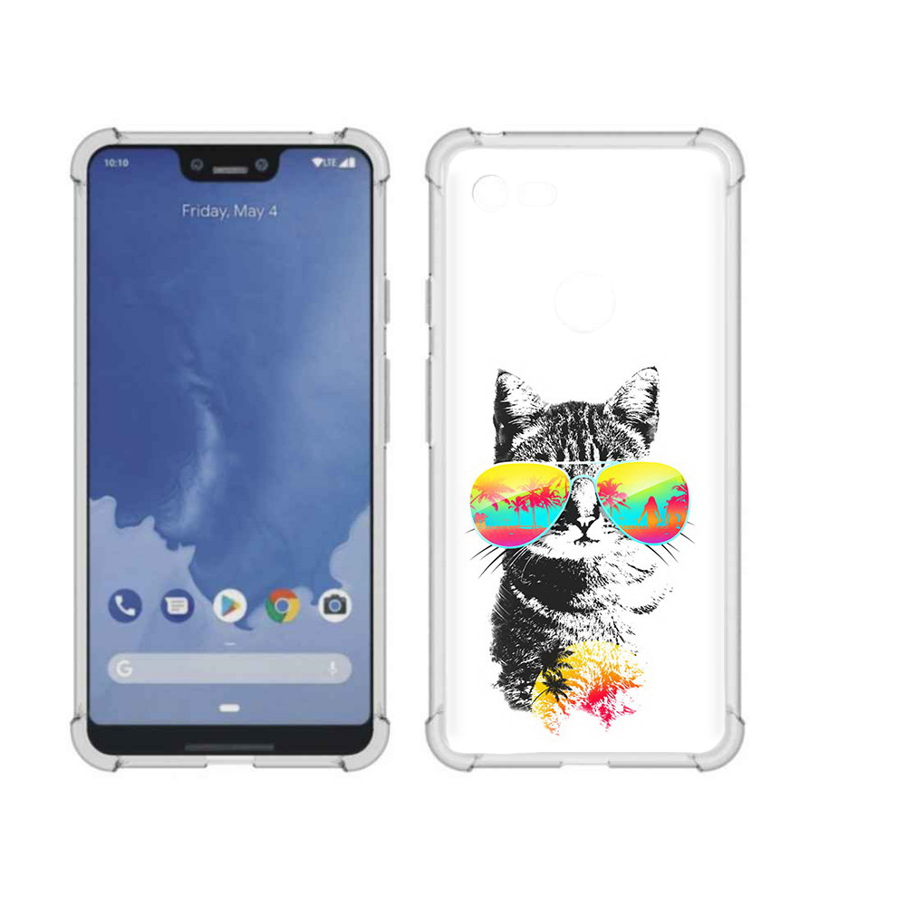 

Чехол MyPads Tocco для Google Pixel 3 XL крутой кот, Прозрачный, Tocco