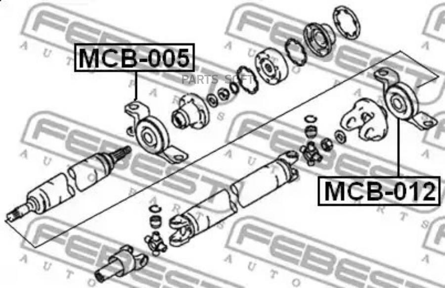 

FEBEST Подшипник подвесной MITSUBISHI OUTLANDER CU 2002-2006 FEBEST MCB-005