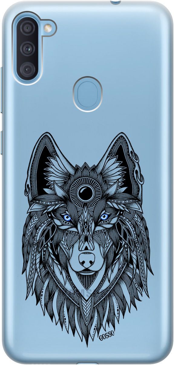 

Чехол на Samsung Galaxy A11/M11 с принтом "Grand Wolf" прозрачный, Прозрачный;голубой, 116