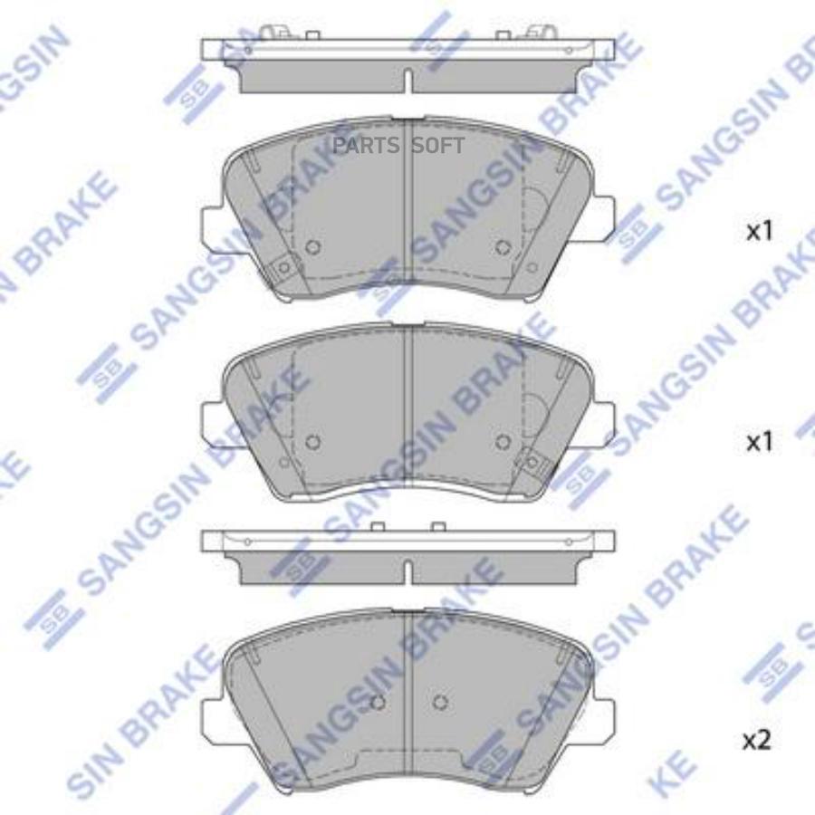 

Колодки Передние Нyundаi I30 Соuре 13-, Vеlоsтеr Sр1842 Sangsin brake sp1842