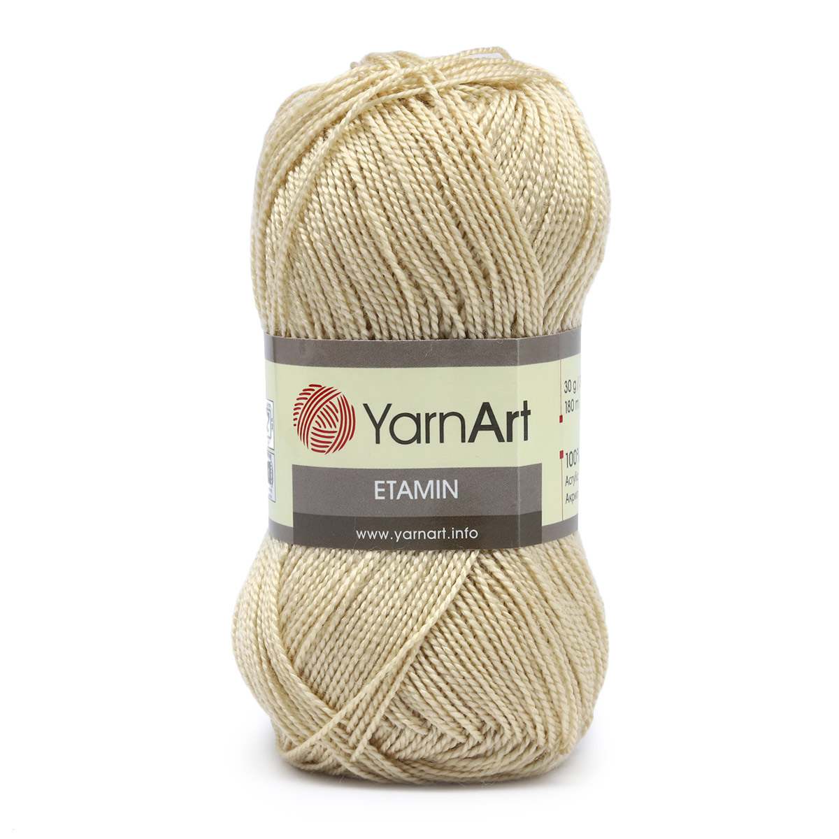 

Пряжа YarnАrt 'Etamin', 30 г, 180 м (100% акрил) (448 бежевый), 10 мотков