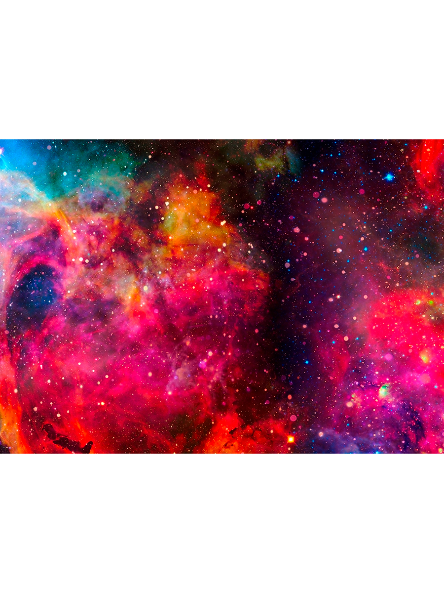 

Постер DRABS А2 Красочный космос Звезды Галактики Туманности в радужных цветах