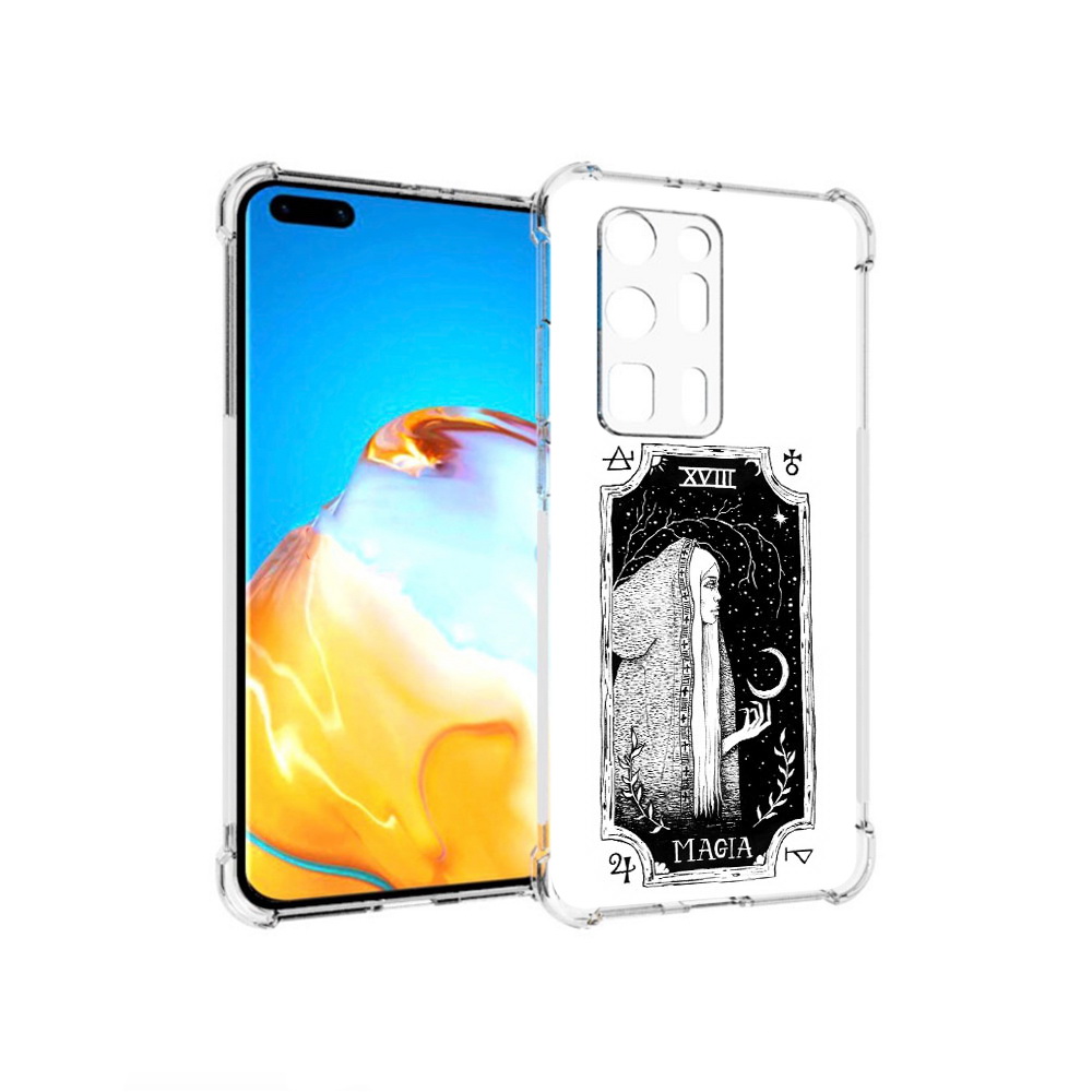 

Чехол MyPads Tocco для Huawei P40 Pro+ лунная магия, Прозрачный, Tocco
