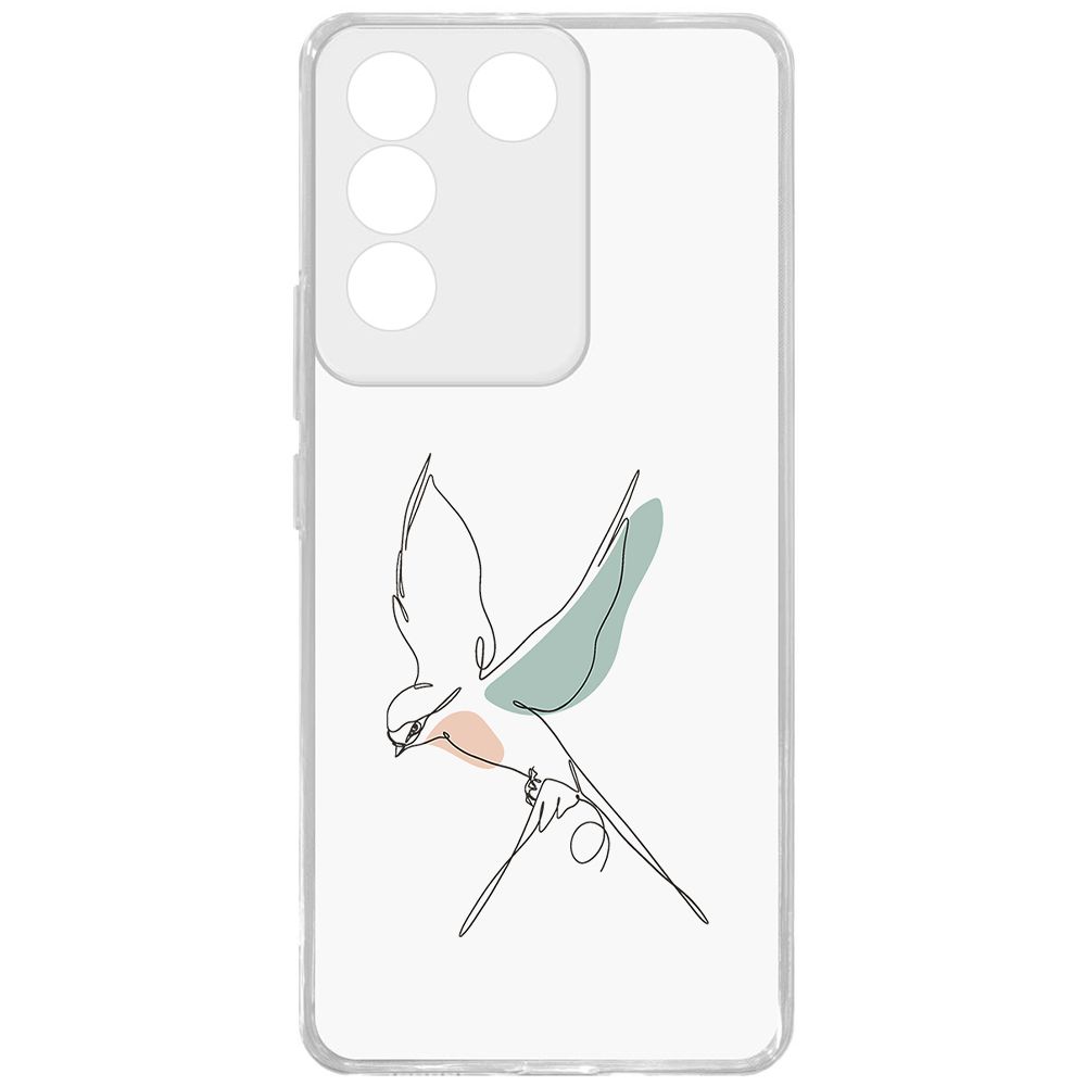 

Чехол-накладка Case Полет для Vivo V27e, Прозрачный