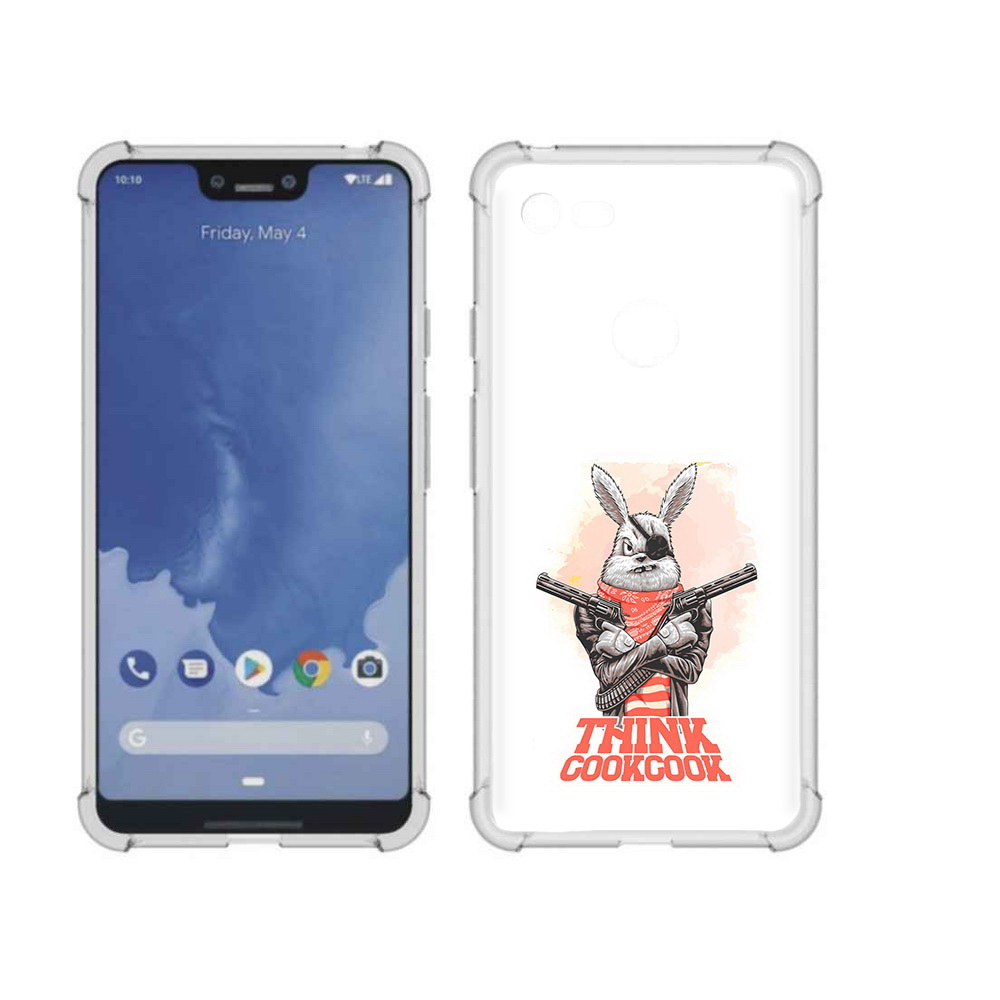 

Чехол MyPads Tocco для Google Pixel 3 XL кролик пират, Прозрачный, Tocco