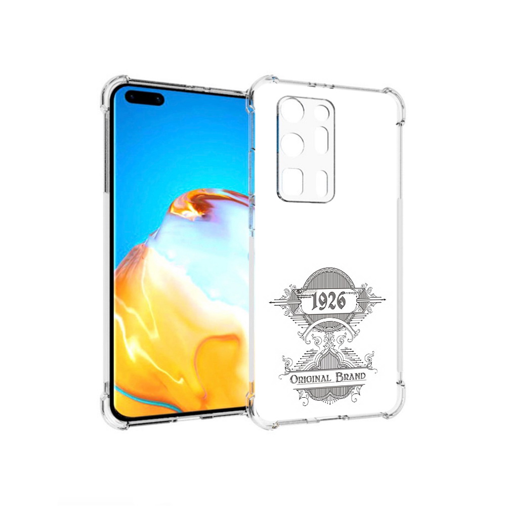 

Чехол MyPads Tocco для Huawei P40 Pro+ логотип черно белый, Прозрачный, Tocco