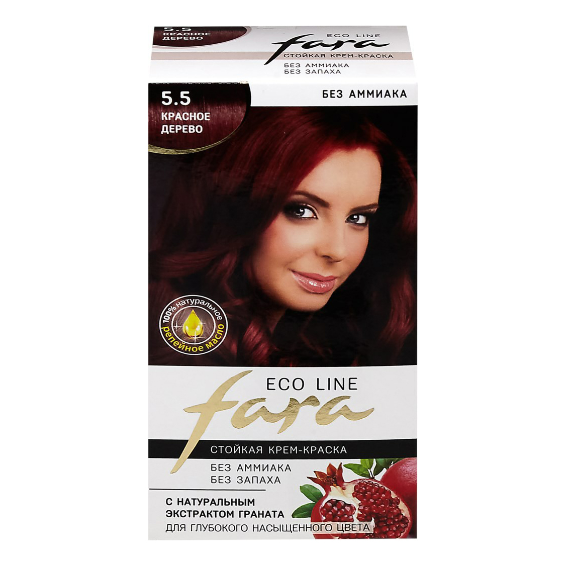 Краска для волос Fara Eco Line 5.5 Красное дерево фоторамка 15х21 см сосна красное дерево пластиковый экран