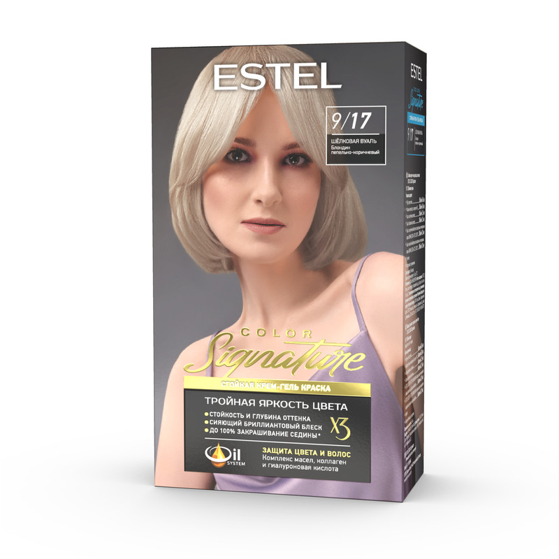 Краска для волос Estel Color Signature 9.17 Шелковая вуаль 150 мл roberto cavalli signature 30