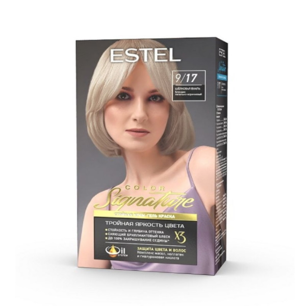фото Краска для волос estel color signature 9.17 шелковая вуаль 150 мл