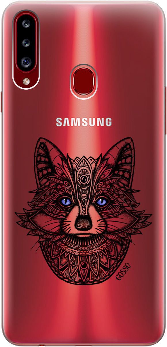 

Чехол на Samsung Galaxy A20s с принтом "Grand Raccoon" прозрачный, Прозрачный;синий, 0