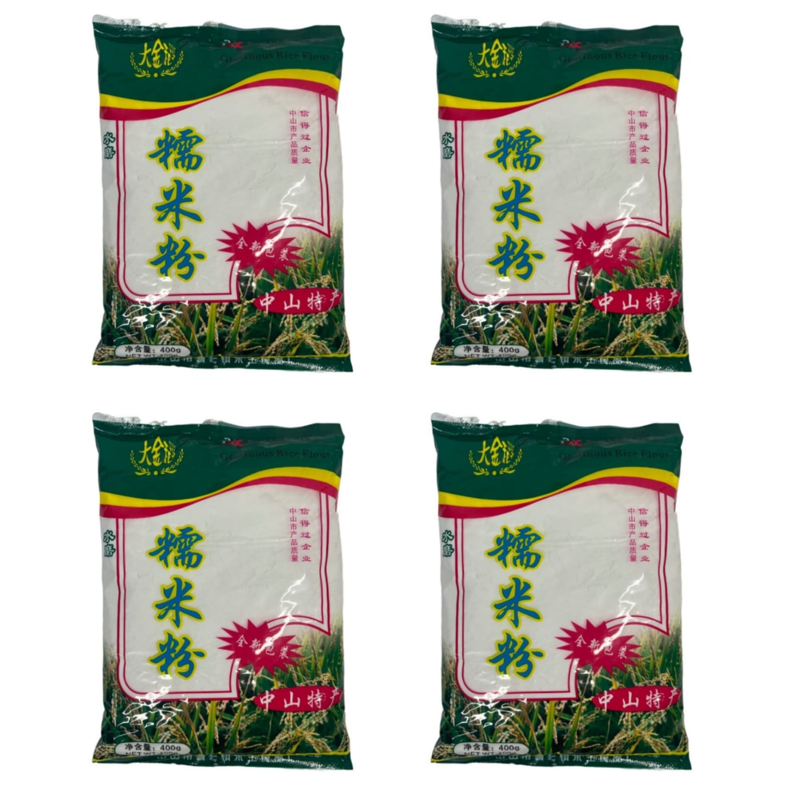 Мука Dajindao Glutinous Rice Flour рисовая клейкая, 400 г х 4 шт