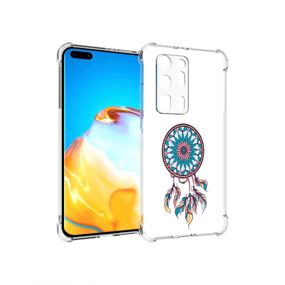 

Чехол MyPads Tocco для Huawei P40 Pro+ ловец снов синий, Прозрачный, Tocco
