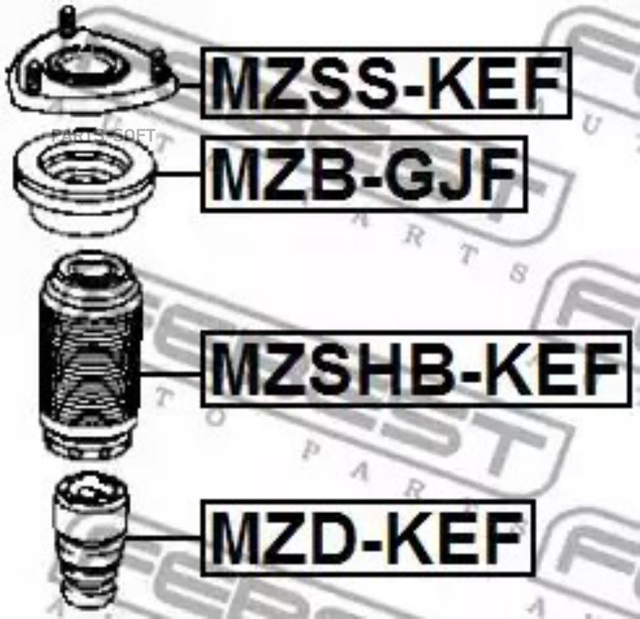 

FEBEST Подшипник опоры пер.аморт.MAZDA CX-5 KE 2011- FEBEST MZB-GJF