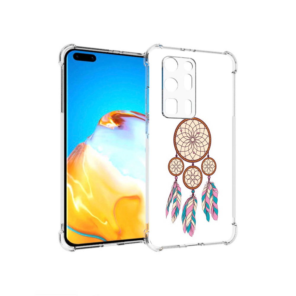 

Чехол MyPads Tocco для Huawei P40 Pro+ ловец снов бежевый, Прозрачный, Tocco