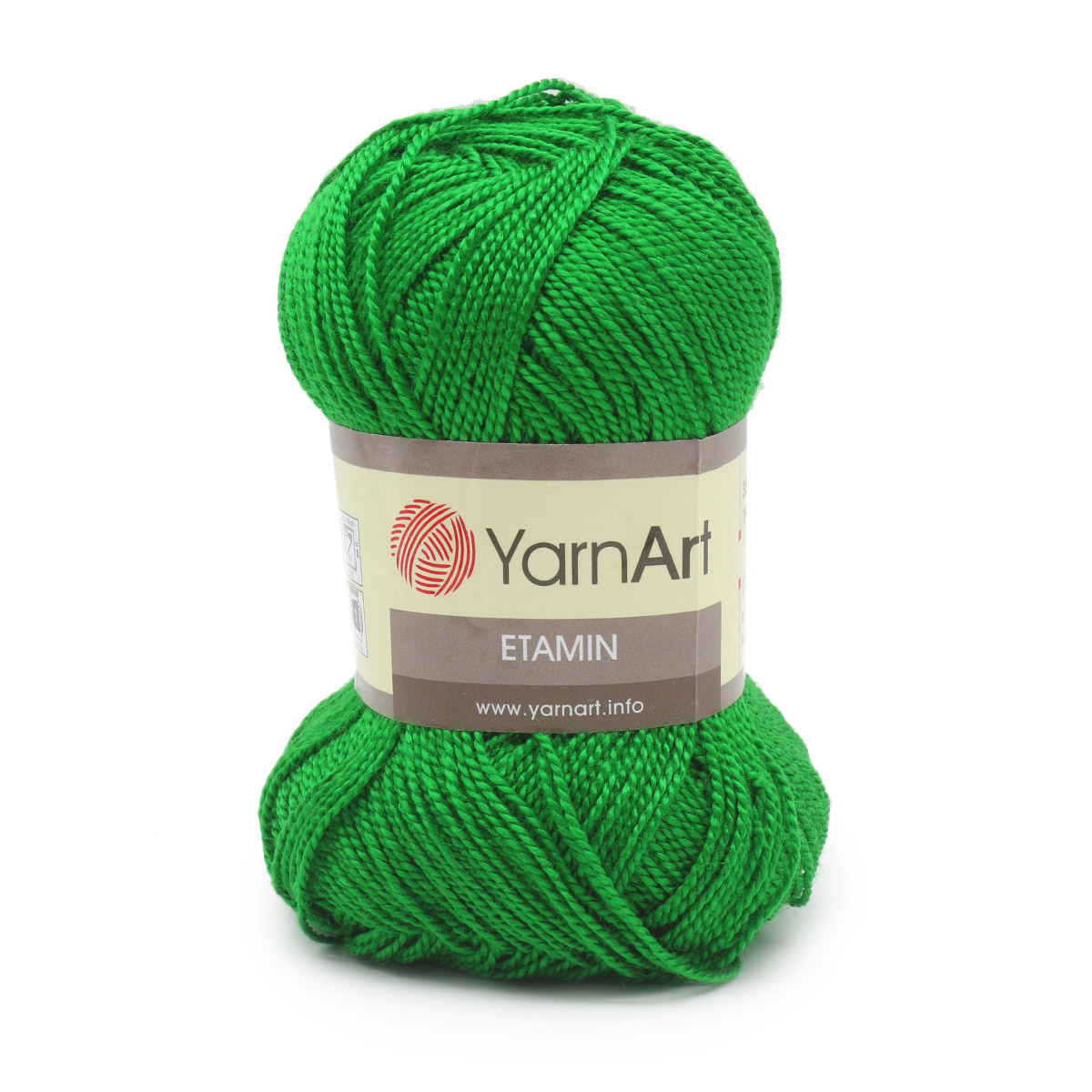 

Пряжа YarnАrt 'Etamin', 30 г, 180 м (100% акрил) (438 Яркая зелень), 10 мотков