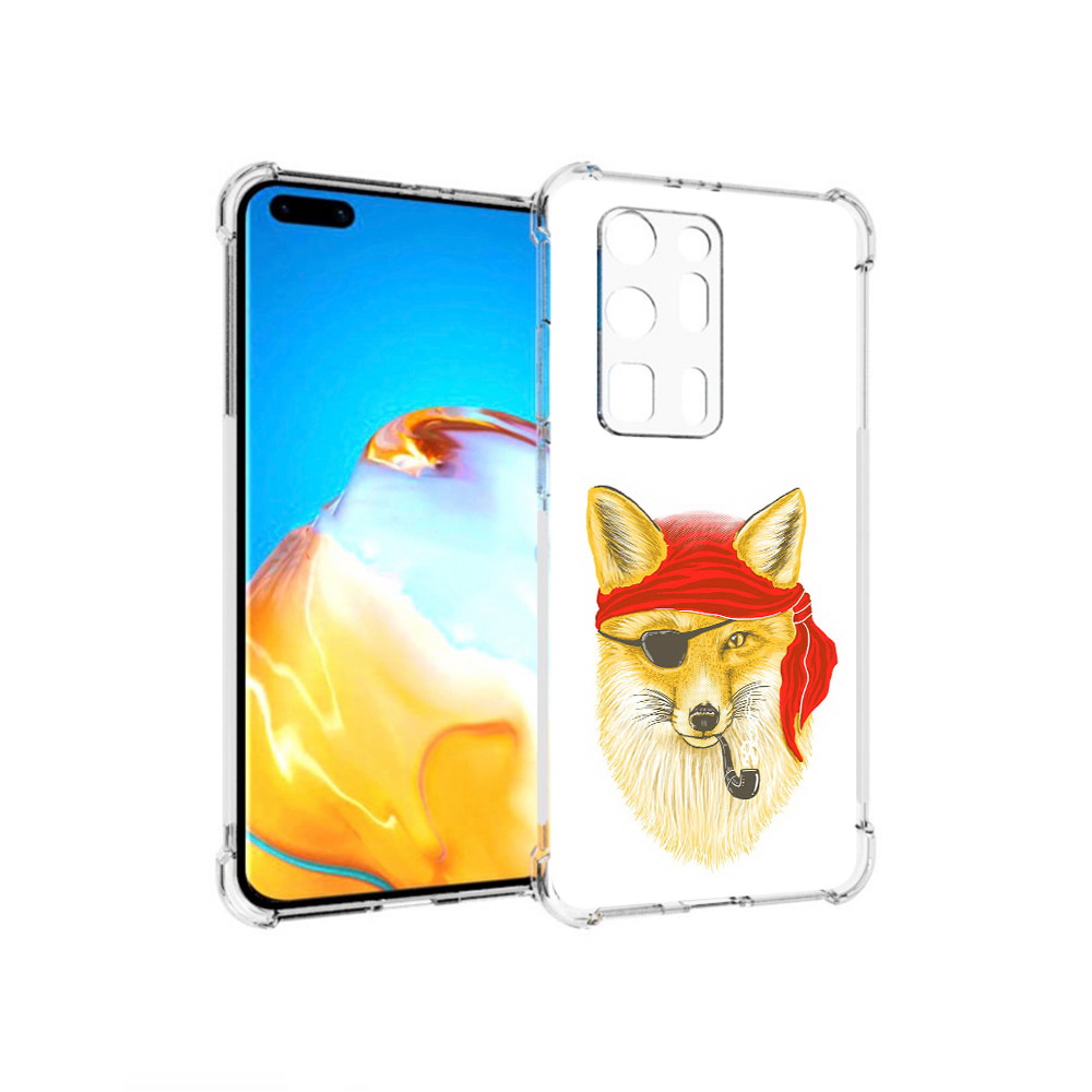 

Чехол MyPads Tocco для Huawei P40 Pro+ лиса-пират, Прозрачный, Tocco