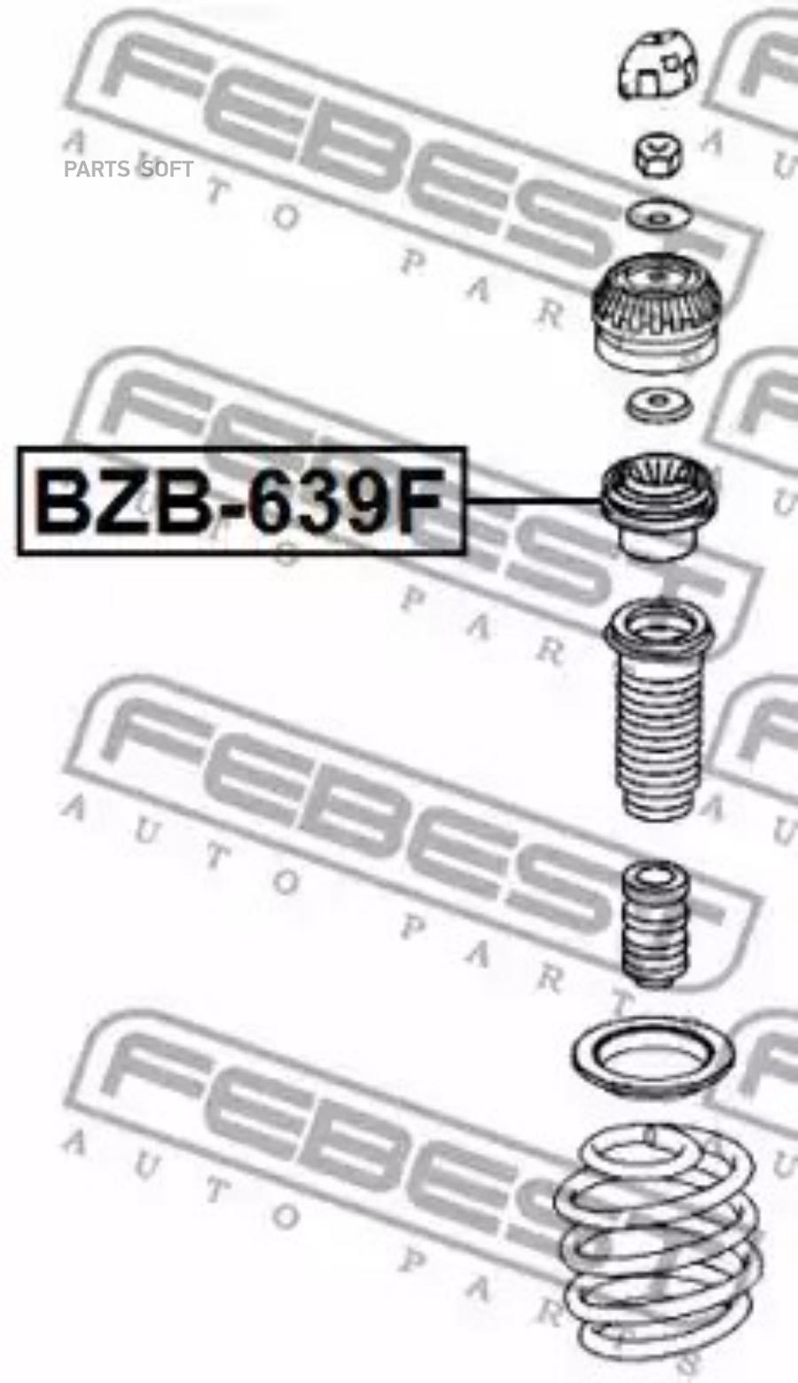

FEBEST Подшипник опорный пер.аморт.MERCEDES VITOVIANO 639 2003-2014 FEBEST BZB-639F