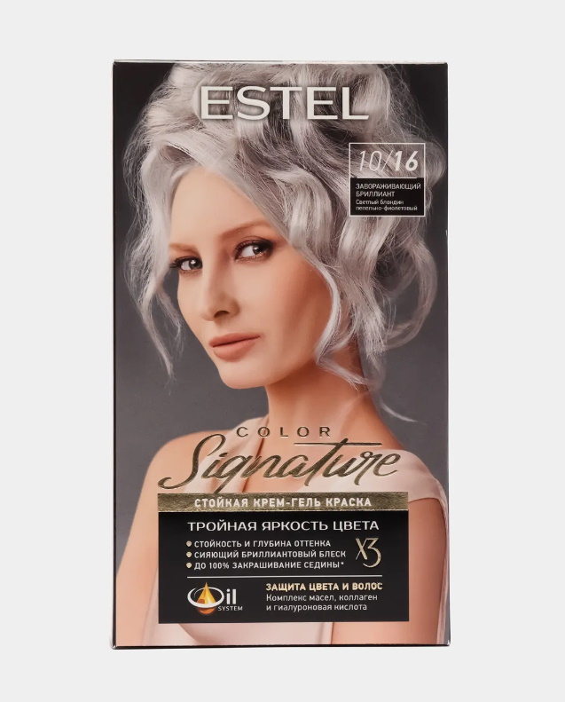 фото Краска для волос estel color signature 10.16 завораживающий бриллиант 170 мл