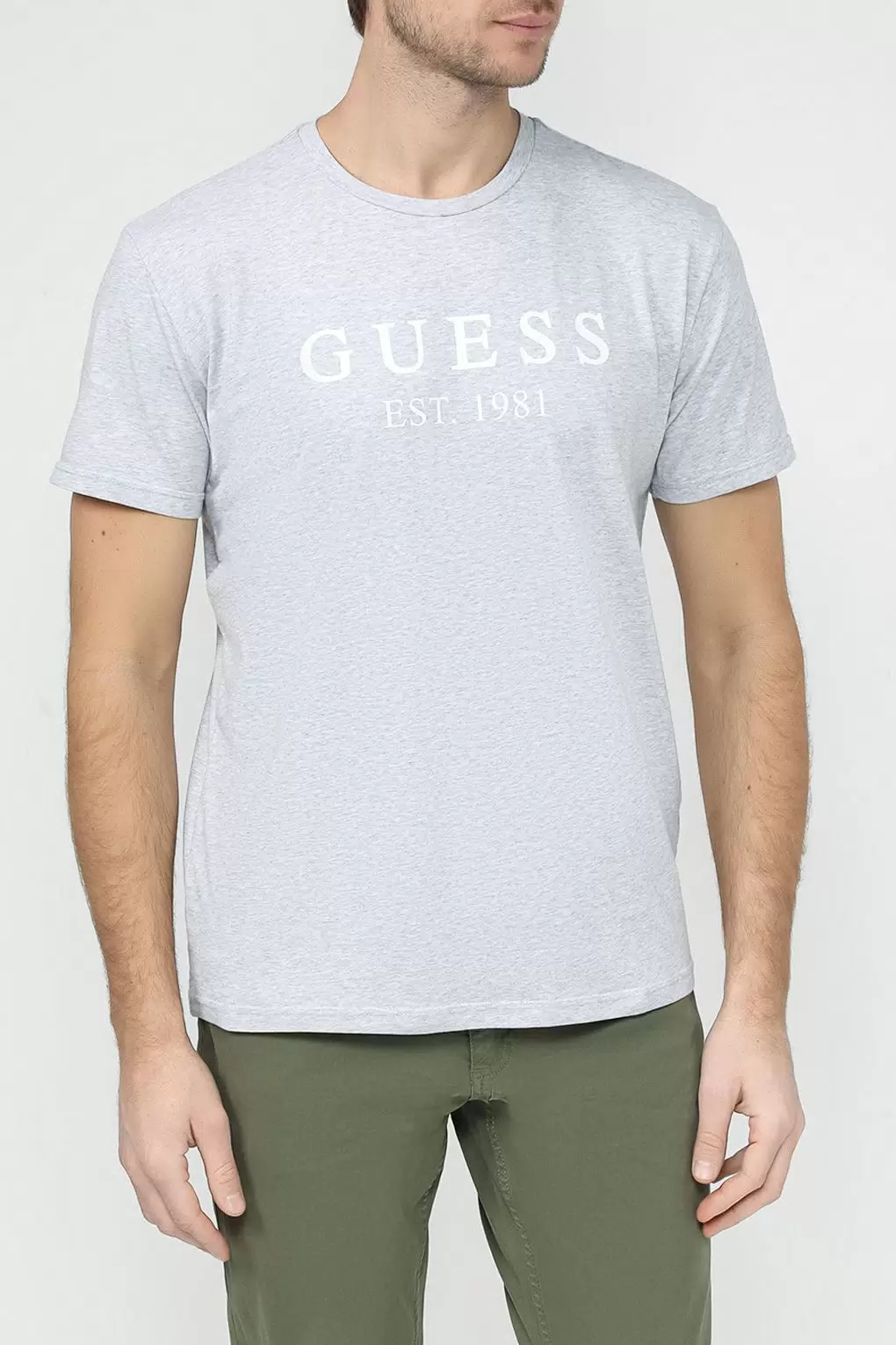 

Футболка мужская Guess CN SS Tee U4RI22K6YW0 серая XL, Серый, U4RI22K6YW0